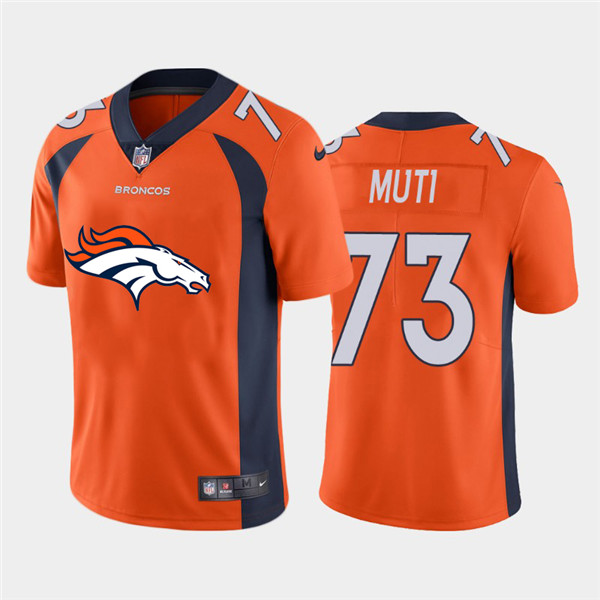 Personalized Broncos 73 Netane Muti Orange Team Big Logo Untouchable Limited Jersey