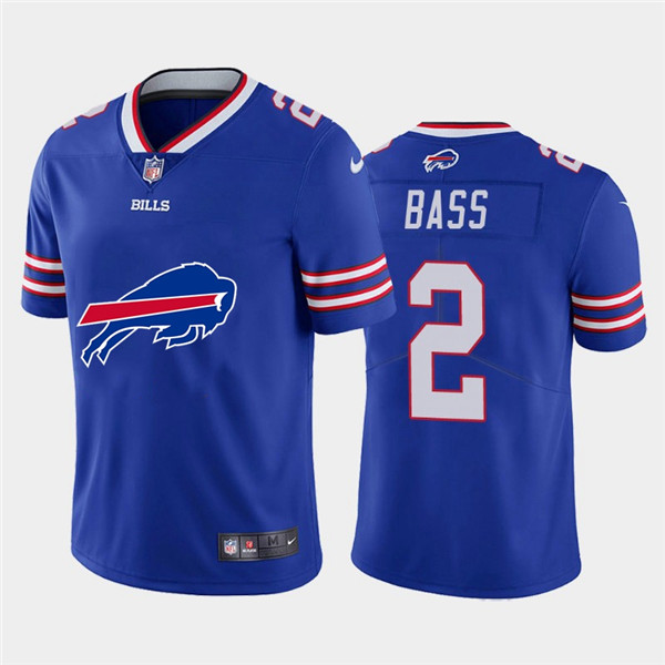 Personalized Bills 2 Tyler Bass Royal Team Big Logo Untouchable Limited Jersey