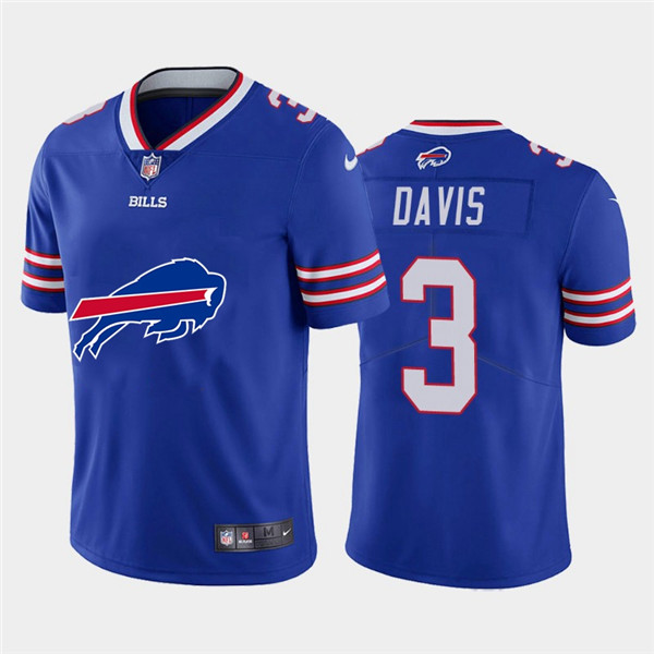 Personalized Bills 3 Gabriel Davis Royal Team Big Logo Untouchable Limited Jersey