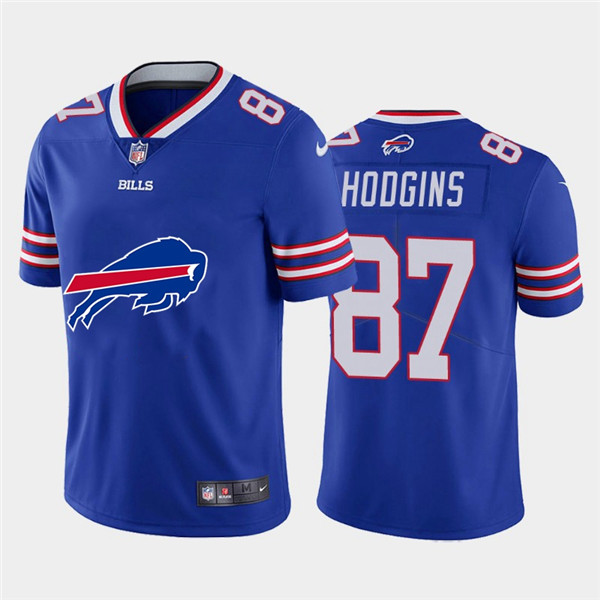 Personalized Bills 87 Isaiah Hodgins Royal Team Big Logo Untouchable Limited Jersey