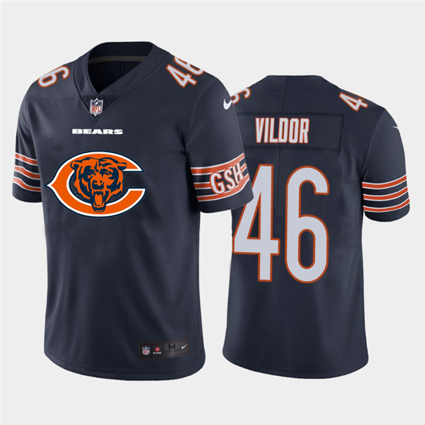 Personalized Bears 46 Kindle Vildor Navy Team Big Logo Untouchable Limited Jersey