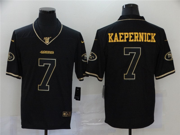Personalized 49ers 7 Colin Kaepernick Black Gold Untouchable Limited Jersey