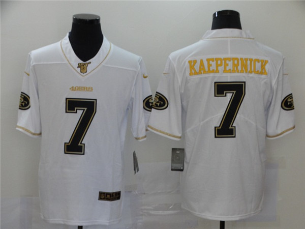 Personalized 49ers 7 Colin Kaepernick White Gold Untouchable Limited Jersey