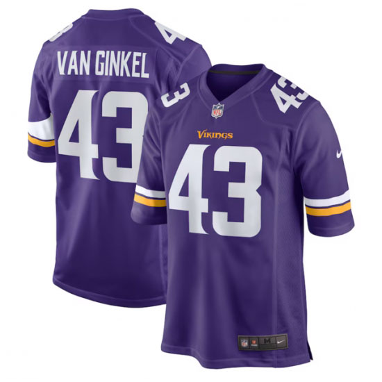 Personalized Men’s Minnesota Vikings #43 Van Ginkel Purple 2025 F.U.S.E. Untouchable Limited Football Stitched Jersey