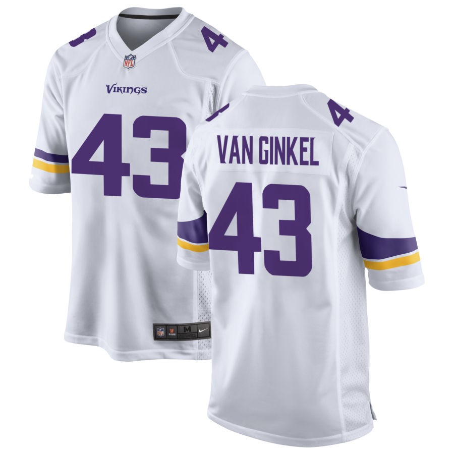 Personalized Men’s Minnesota Vikings #43 Andrew Van Ginkel White  Game Jersey