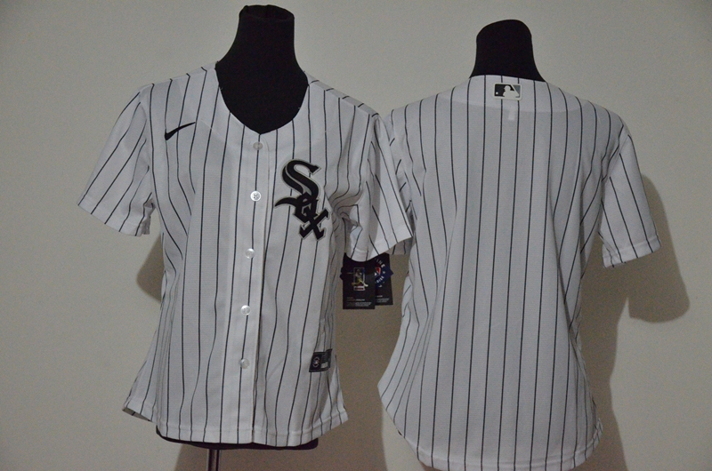 Personalized Women White Sox Blank White Women Cool Base Jersey