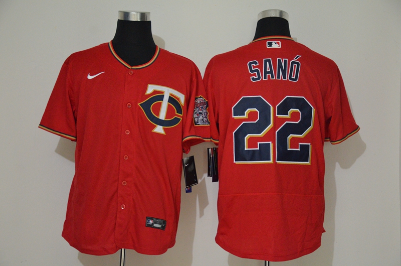 Personalized Twins 22 Miguel Sano Red 2020 Cool Base Jersey