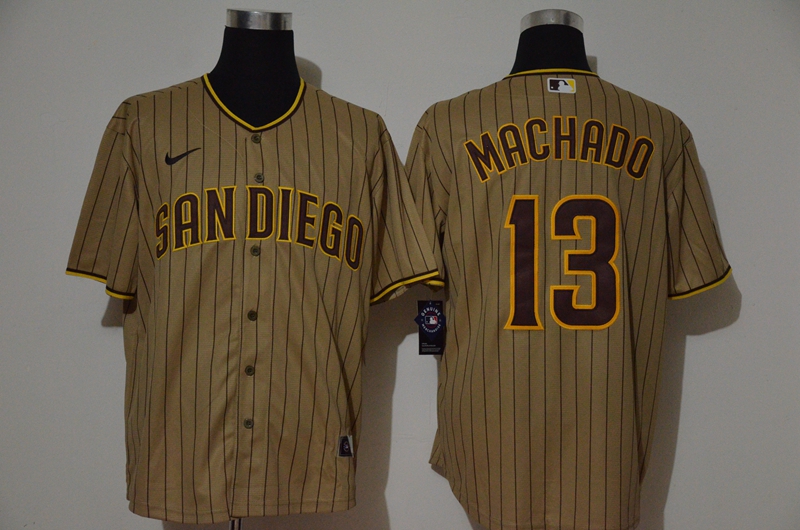 Personalized Padres 13 Manny Machado Brown 2020 Cool Base Jersey