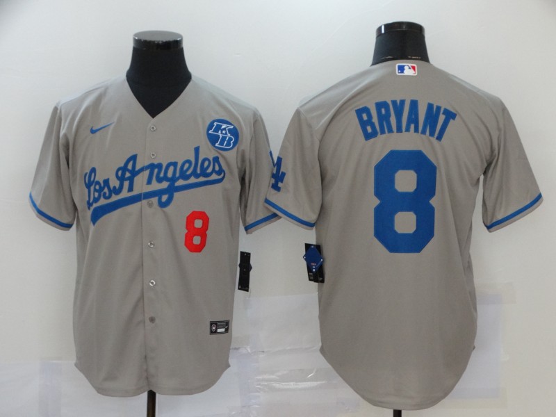 Personalized Dodgers 8 Kobe Bryant Gray 2020 KB Cool Base Jersey