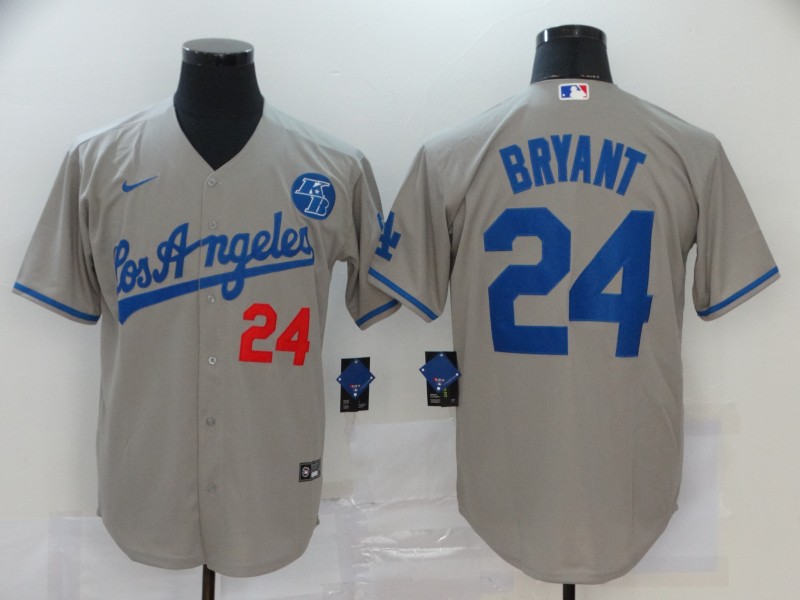 Personalized Dodgers 24 Kobe Bryant Gray 2020 KB Cool Base Jersey