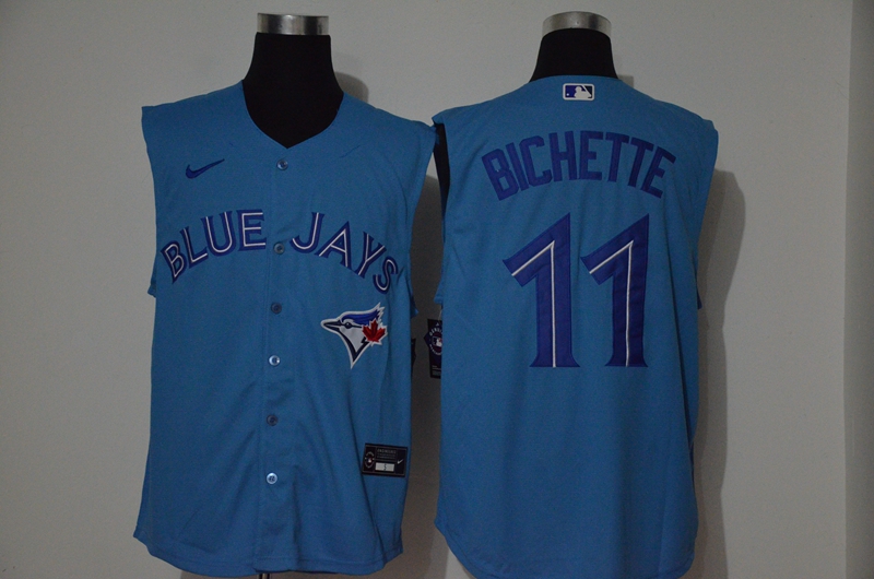 Personalized Blue Jays 11 Bo Bichette Blue Cool Base Sleeveless Jersey