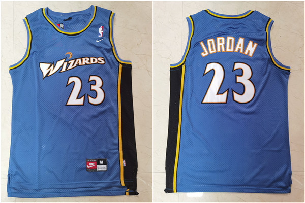 Personalized Wizards 23 Michael Jordan Blue Swingman Jersey