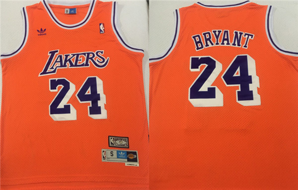 Personalized Lakers 24 Kobe Bryant Orange Hardwood Classics Jersey