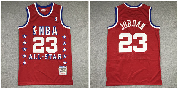 Personalized Bulls 23 Michael Jordan Red 1989 All-Star Hardwood Classics Jersey