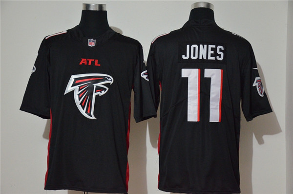 Personalized Falcons 11 Julio Jones Black Team Big Logo Untouchable Limited Jersey