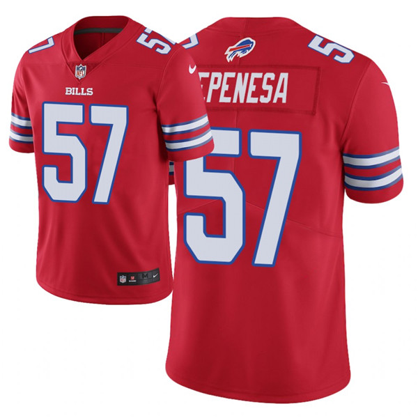 Personalized Bills 57 AJ Epenesa Red 2020 NFL Draft Color Rush Limited Jersey