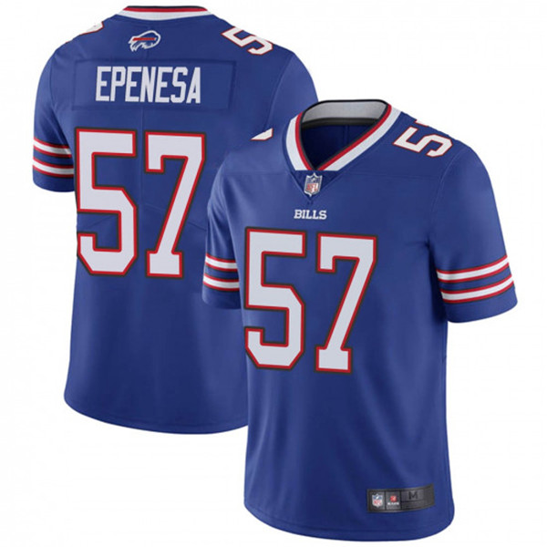 Personalized Bills 57 AJ Epenesa Royal 2020 NFL Draft Untouchable Limited Jersey