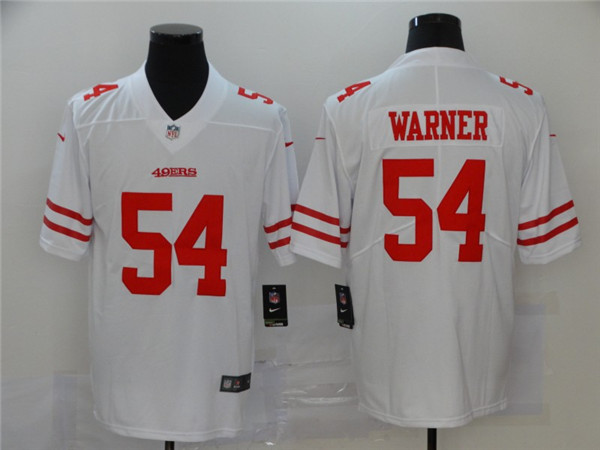 Personalized 49ers 54 Fred Warner White Untouchable Limited Jersey