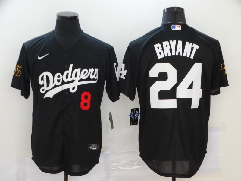 Personalized Dodgers 24 Kobe Bryant Black 2020 KB Cool Base Jersey