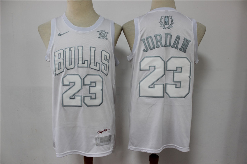 Personalized Bulls 23 Michael Jordan White MVP Swingman Jersey