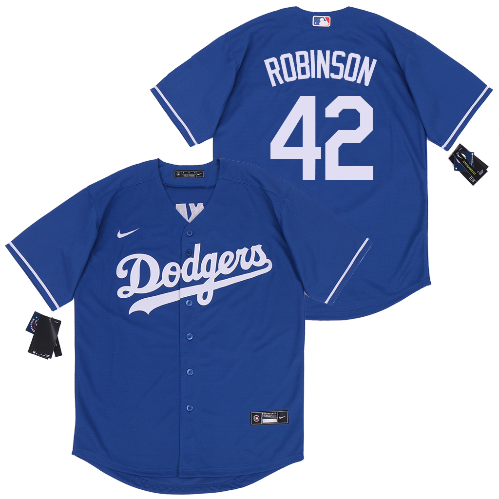 Personalized Dodgers 42 Jackie Robinson Royal 2020 Cool Base Jersey
