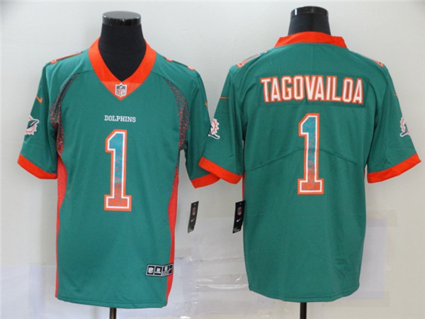 Personalized Dolphins 1 Tua Tagovailoa Aqua Drift Fashion Limited Jersey
