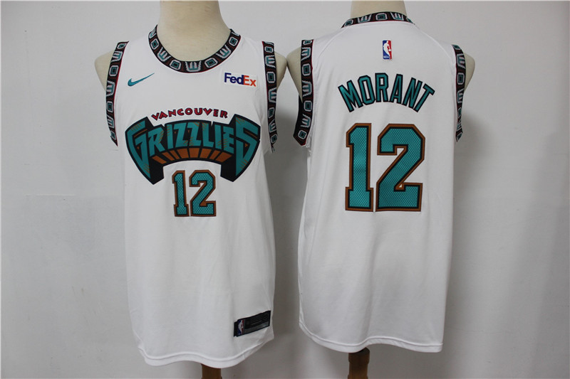 Personalized Grizzlies 12 Ja Morant White Swingman Jersey