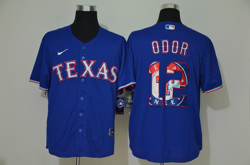 Personalized Rangers 12 Rougned Odor Royal 2020 Cool Base Fashion Jersey