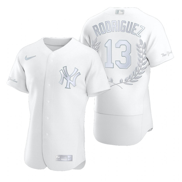 Personalized Yankees 13 Alex Rodriguez White Flexbase Fashion Jersey
