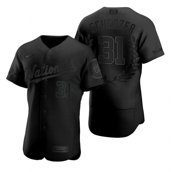 Personalized Nationals 31 Max Scherzer Black Flexbase Fashion Jersey