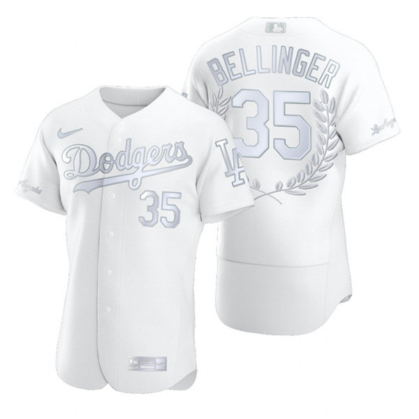 Personalized Dodgers 35 Cody Bellinger White Flexbase Fashion Jersey