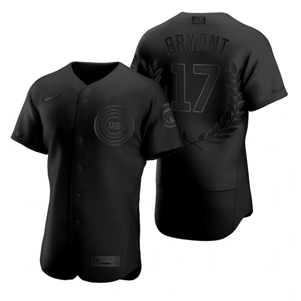 Personalized Cubs 17 Kris Bryant Black Flexbase Fashion Jersey