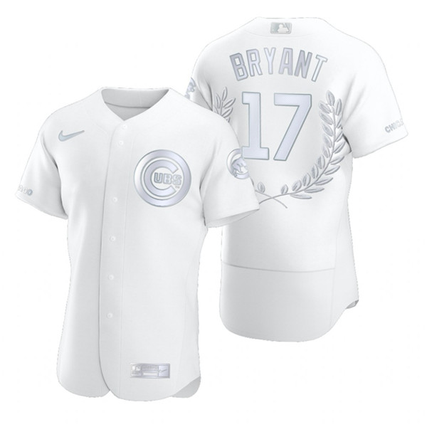 Personalized Cubs 17 Kris Bryant White Flexbase Fashion Jersey