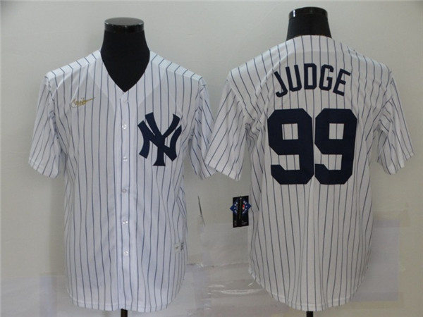 Personalized Yankees 99 Aaron Judge White Cool Base Jersey