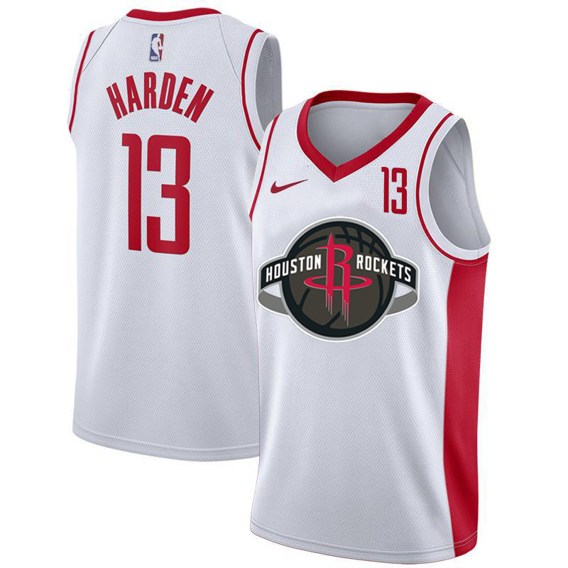 Personalized Rockets 13 James Harden White City Edition Number Swingman Jersey