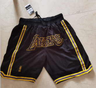 Personalized Lakers Black Just Don With Pocket Swingman Shorts