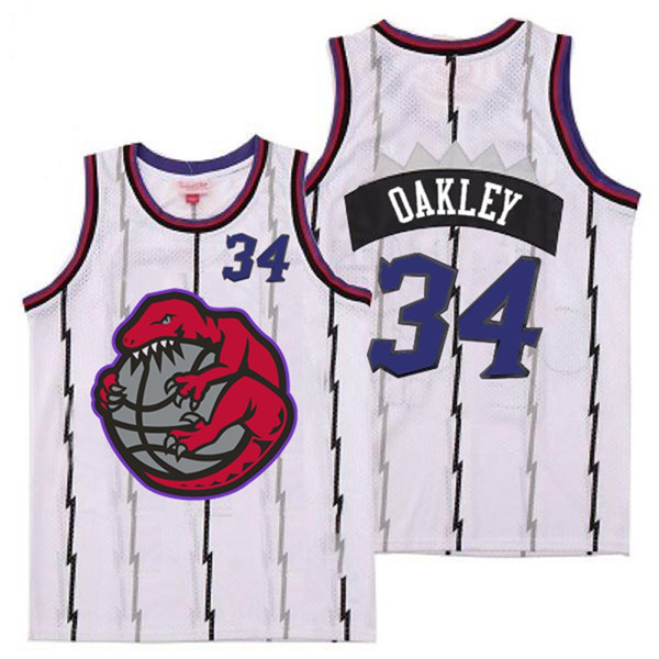 Personalized Raptors 34 Charles Oakley White Retro Jerseys 2