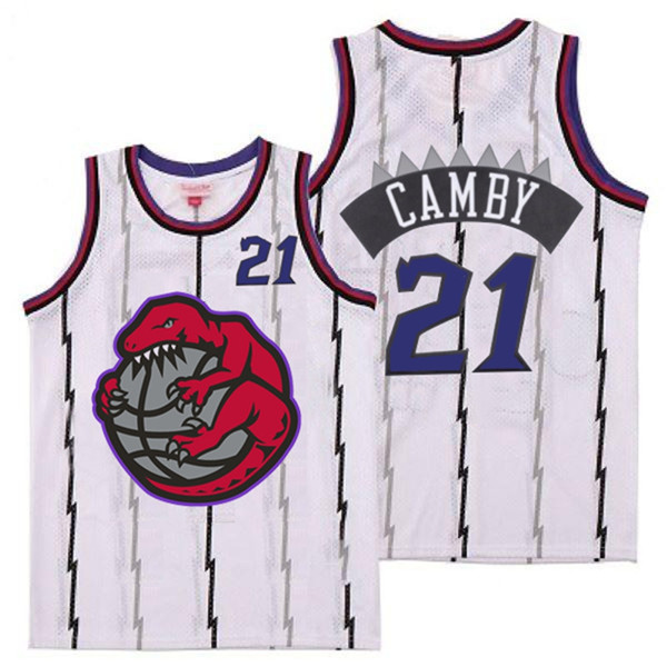 Personalized Raptors 21 Marcus Camby White Retro Jerseys 2