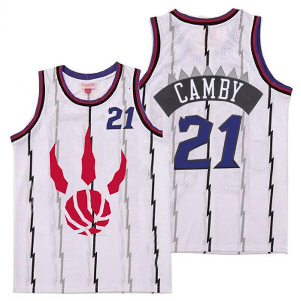 Personalized Raptors 21 Marcus Camby White Throwback Jerseys