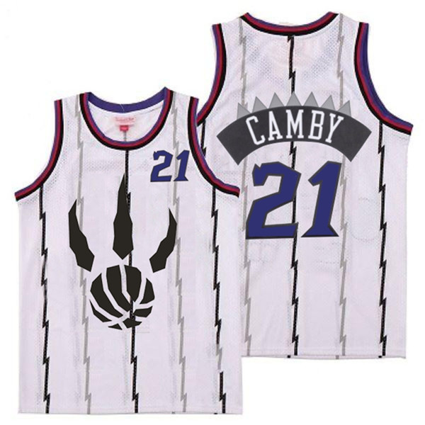 Personalized Raptors 21 Marcus Camby White Throwback Jersey 1