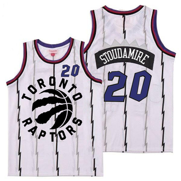 Personalized Raptors 20 Damon Stoudamire White Retro Jersey 2