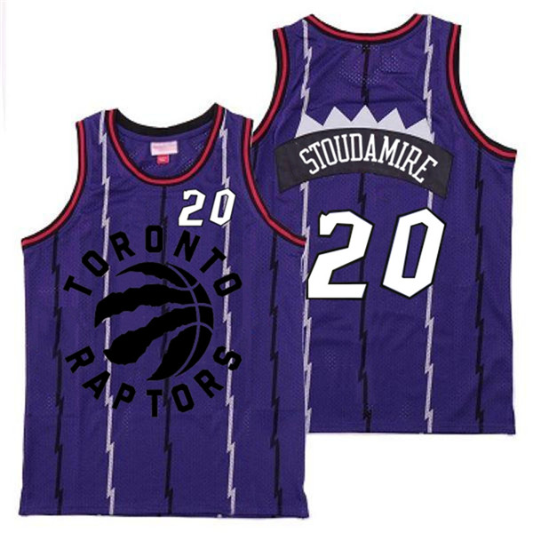 Personalized Raptors 20 Damon Stoudamire Purple Retro Jersey 6