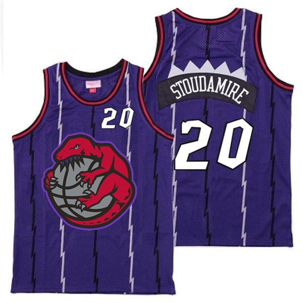 Personalized Raptors 20 Damon Stoudamire Purple Retro Jerseys 5