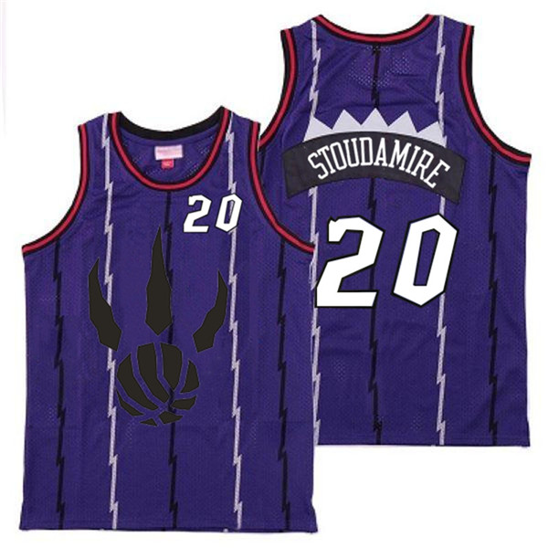 Personalized Raptors 20 Damon Stoudamire Purple Throwback Jersey 4