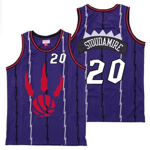 Personalized Raptors 20 Damon Stoudamire Purple Throwback Jerseys 3