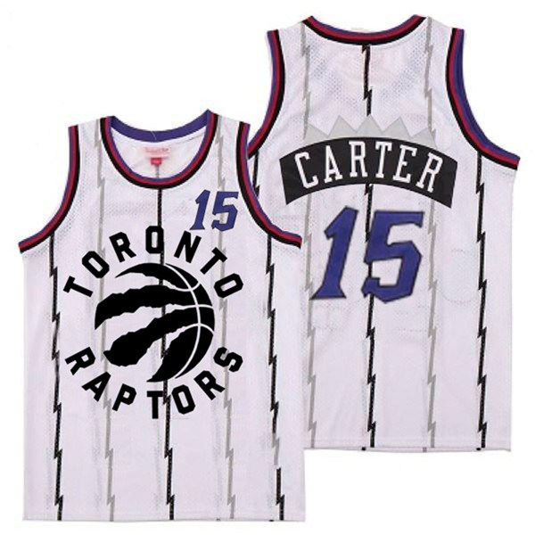 Personalized Raptors 15 Vince Carter White Retro Jersey 3