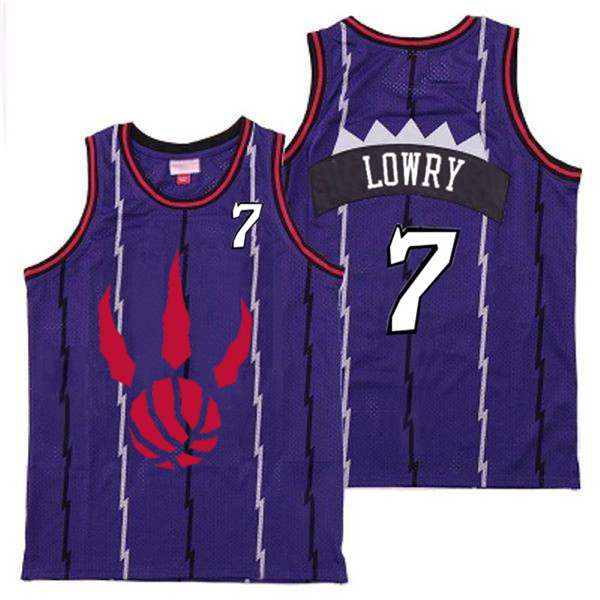 Personalized Raptors 7 Kyle Lowry Purple Throwback Jerseys