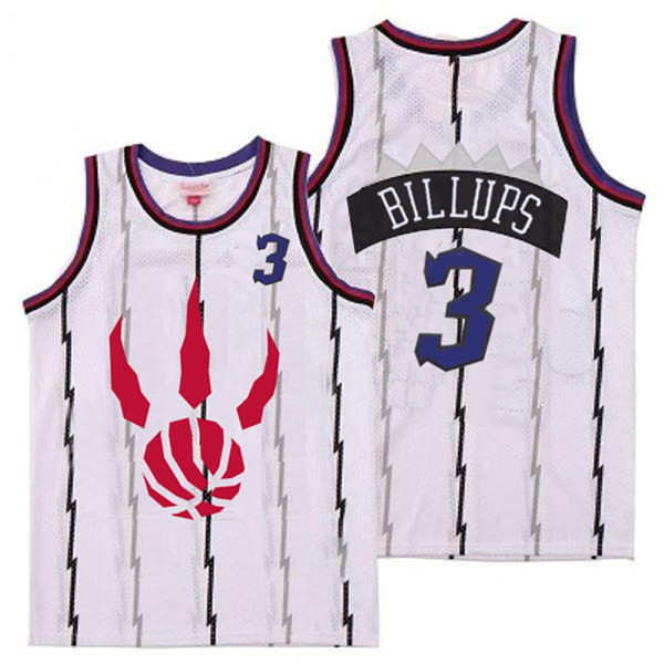 Personalized Raptors 3 Chauncey Billups White Throwback Jerseys