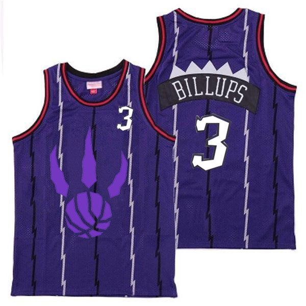 Personalized Raptors 3 Chauncey Billups Purple Logo Retro Jersey 5