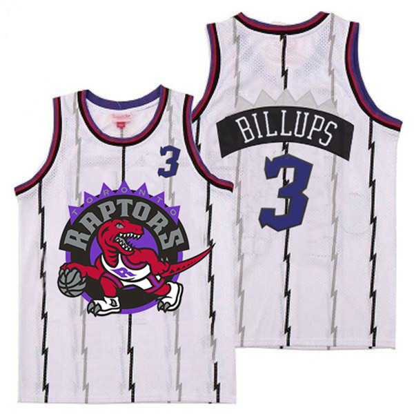 Personalized Raptors 3 Chauncey Billups White Big Logo Retro Jersey 7